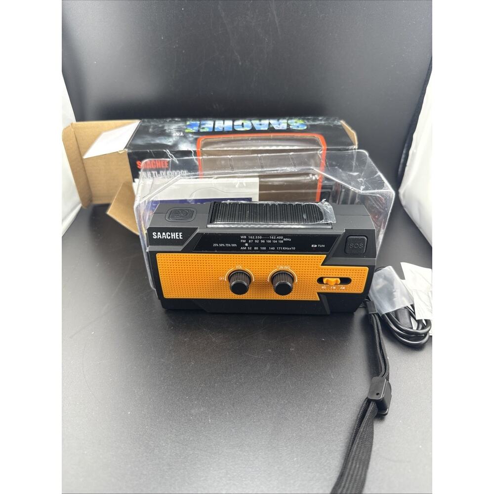 Multi-Purpose Crank Radio Phone Charger Solar Power Flashlight Alarm